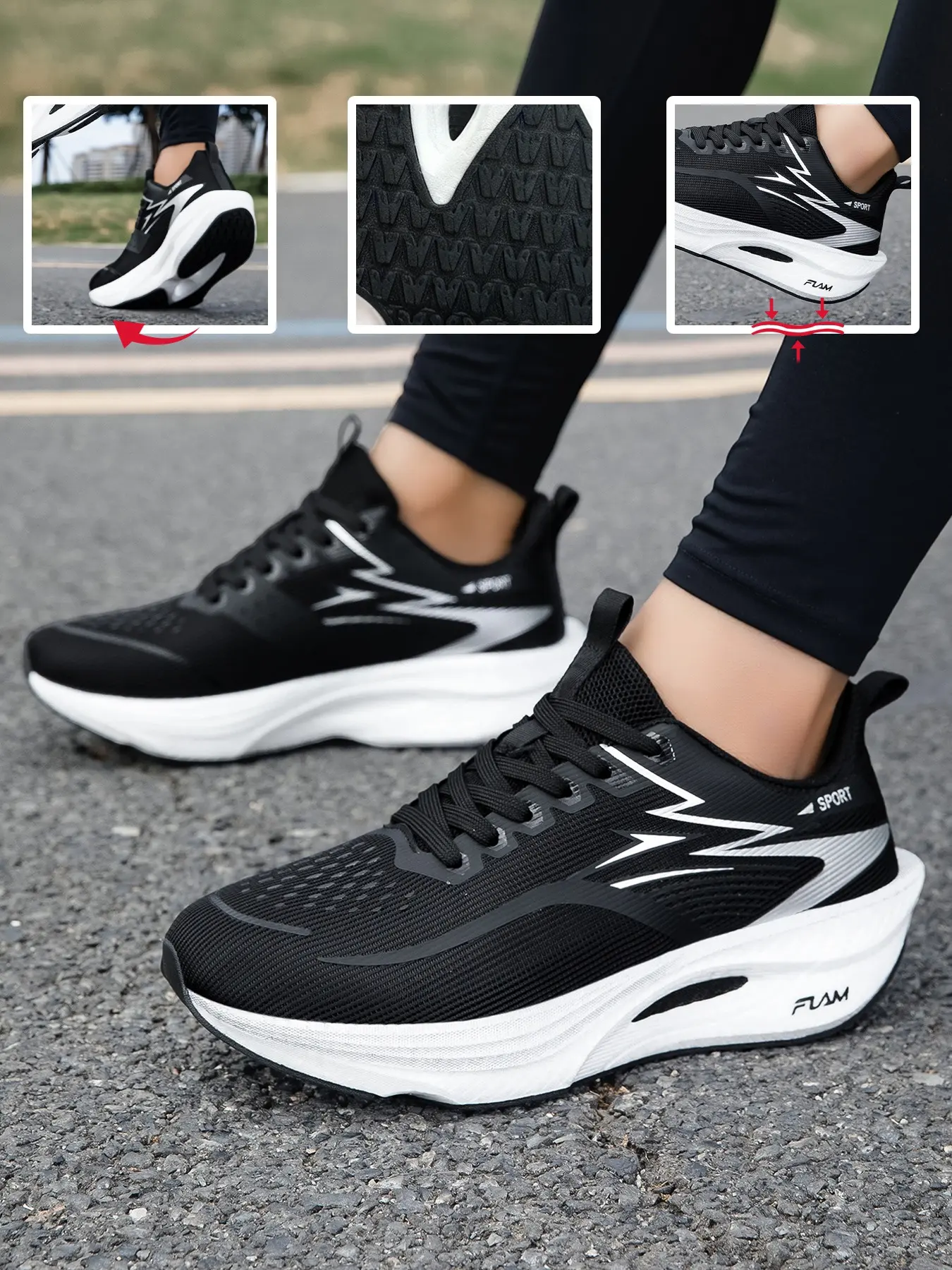 Stylish Trendy Couple's Sports Shoes, Lightweight, Breathable & Durable, Sizes 36-45, Versatile for Daily Wear
