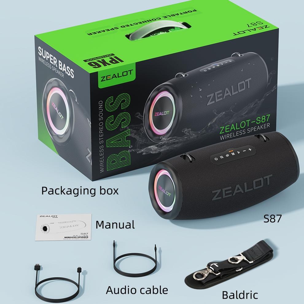 Zealot S87 Bluetooth-compatible Speaker, Wireless Speaker, 80w