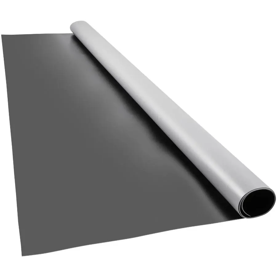 VEVOR Dance Floor, 6.6x11.8ft Dance Floor Roll, 0.06in Thick PVC Vinyl Dance Floor, Black/Grey Reversible Portable Dance Floor, Non-Slip Dance Flooring, Ballet Dance Floor for Jazz, Pop, Lyrical Style