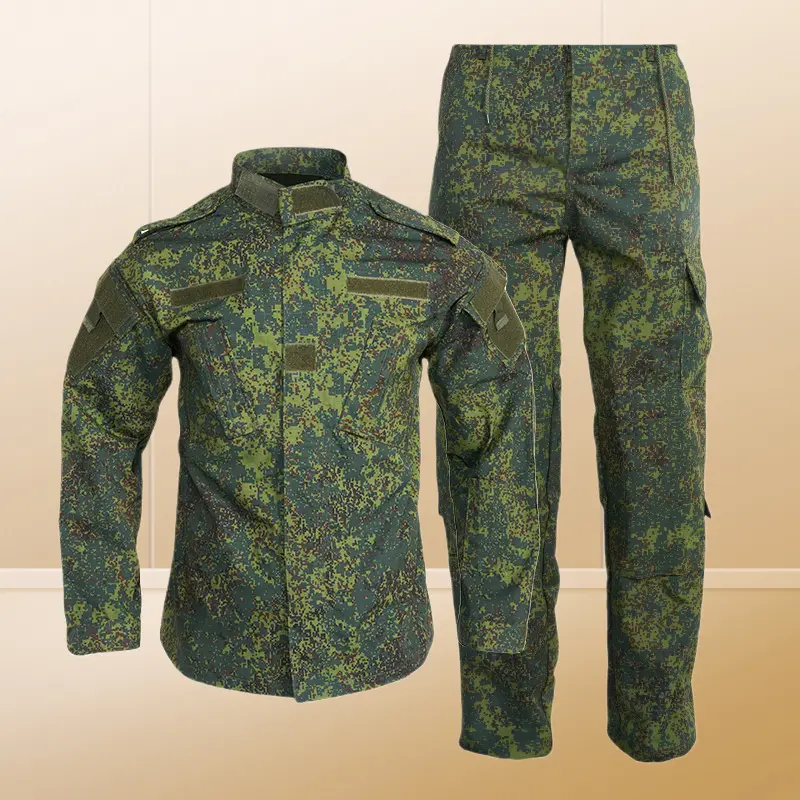 Men's 2nd-Generation Military ACU Camo Print Full-Length Suit, Multi-Size Workwear Uniform for Outdoor Activities, Military Training