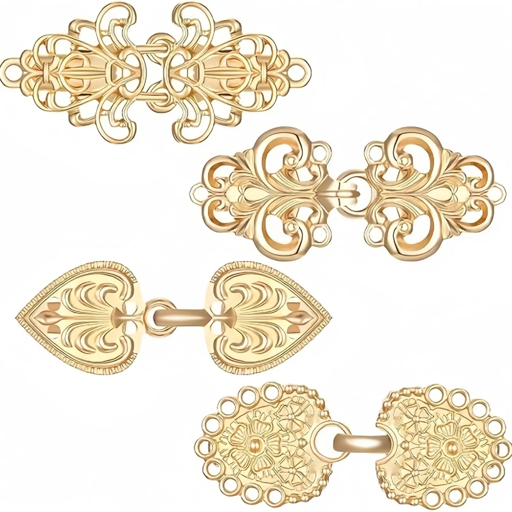 4-Piece Vintage Sweater Shawl Pins, Durable Metal Pins, Perfect for Dresses, Retro Cardigans, Shawl Collars, Women's Shirt Buttons, Ideal for Ladies and Teens