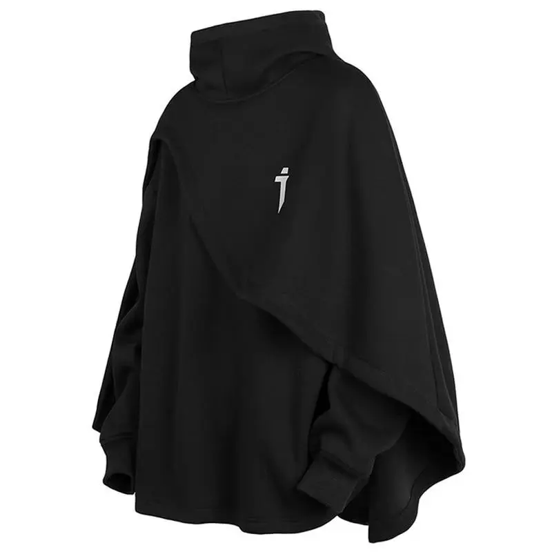 FashionCapeHoodieMen'sTechwearHoodieGrayDarkOversizedTurtleneckSweatshirtUnisexClothesMenswearLongSleevestreetwearvacationoutfitsvintageclothinghoodiesmensadboizclubhoodiepurezahoodiewinterjacketmenstaycoolquirkydesign