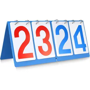 Basketball Scoreboard, Portable Cornhole Score Keeper, Table Top Flip Score Board with Large Numbers, Waterproof Volleyball Scoreboard for Sports & Outdoors