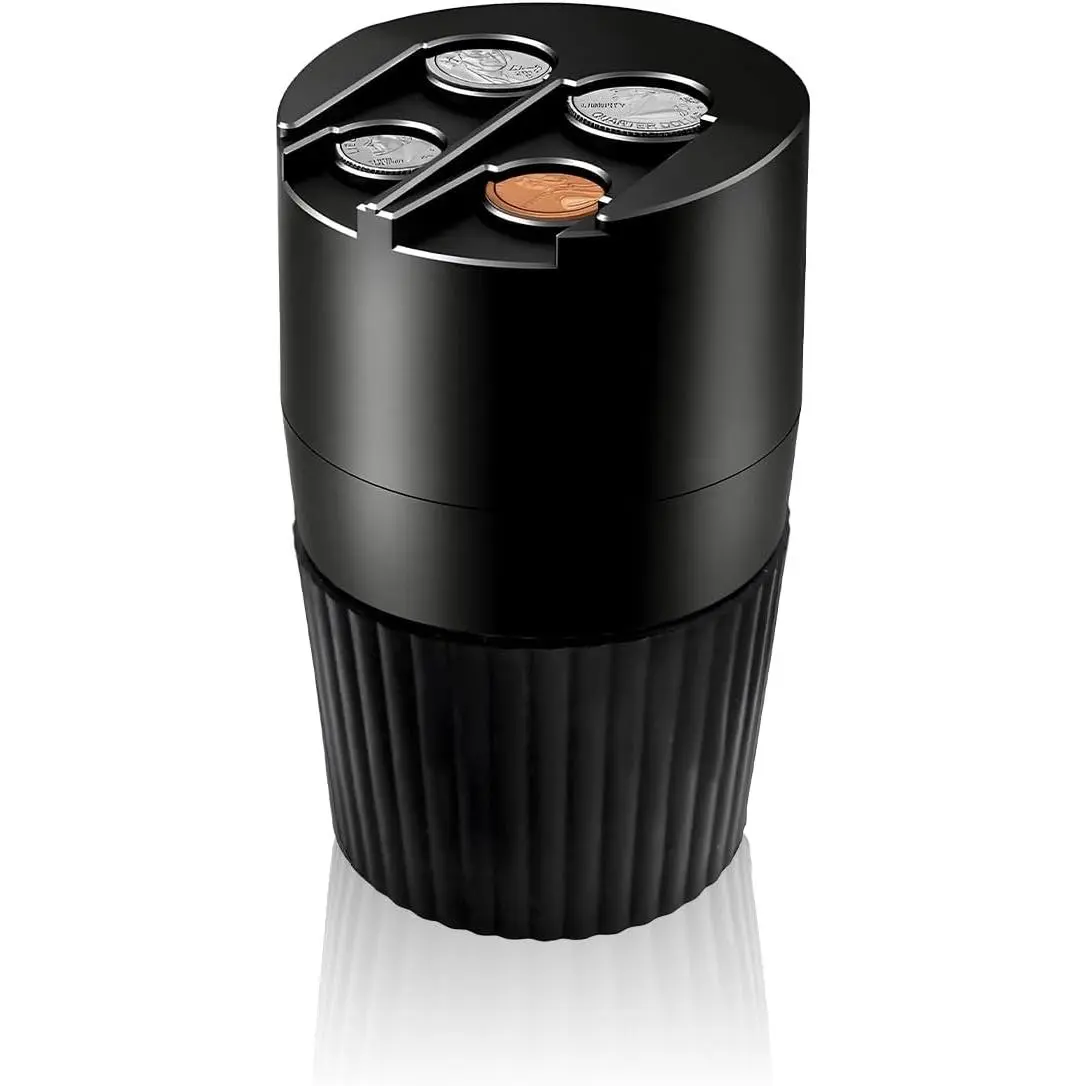 Holder for , Large Capacity Change Organizer  Sorter for Cup Holder,  Portable  Dispenser Sorts Pennies Nickels Dimes & Quarters for