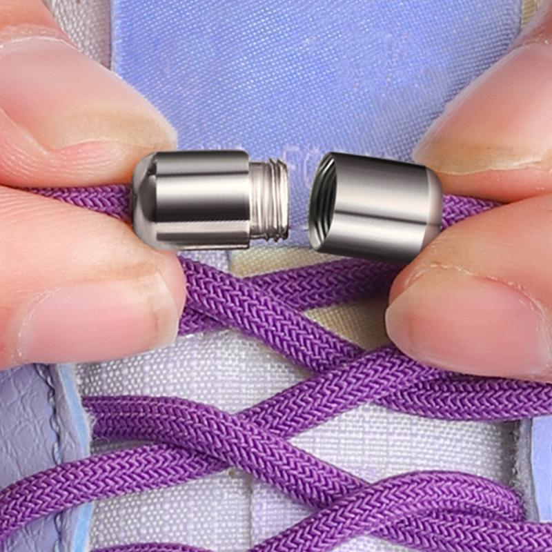 No Tie Shoelace, 2 Pairs Elastic Ladder Laces with Shoe Buckle, Casual Shoes Accessories for Men & Women, Sports Shoe Accessories for Daily Use