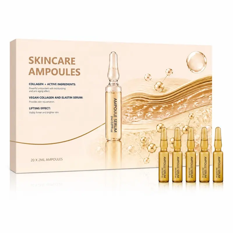Collagen Peptide Essence 2ML*20, Skincare Ampoule Set, Active Collagen Serum, Hydrating and Moisturizing, Softening Skin, Gift Box