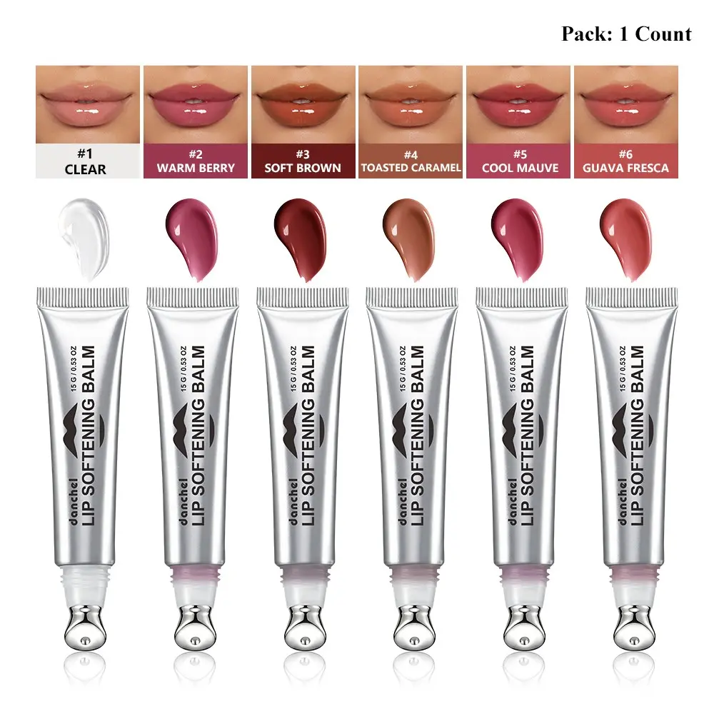 6 Colors Moisturizing Lip Gloss, Long-Lasting Color Payoff, Fades Fine Lip Lines, Plumps Lips, Premium Metal Applicator, High-Shine Finish, Suitable for Day and Night Use