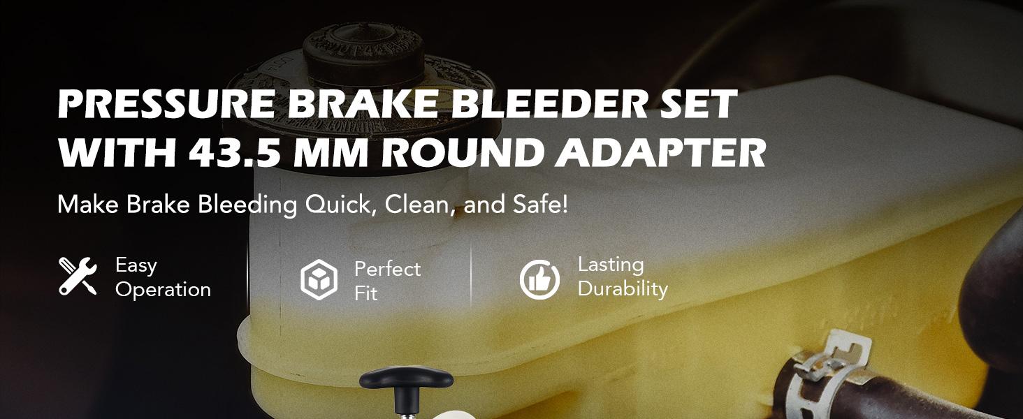 Orion Motor Tech Pressure Bleeder, 2.5L Pressure Brake Bleeder Set with 49.5mm Adapter, 2.6qt Manual Power Brake Bleeder with 500mL Brake Bleeder Bottle Compatible,fathersdaygift Automotive Tire Inflator Car Parts, Limited Time Deal