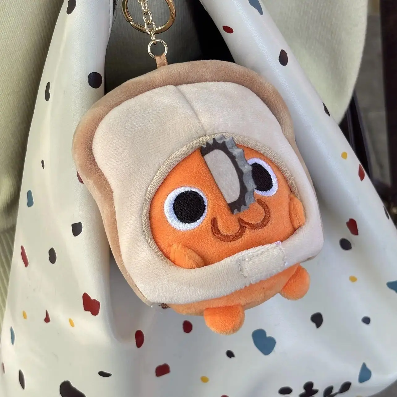 10cm Cute Chainsaw Man Design Pochita Soft Plush Doll - Keychain, Handbag Ornament, Waist Decoration, Friend Birthday Gift (Stress Relief Classic Novelty Toy)