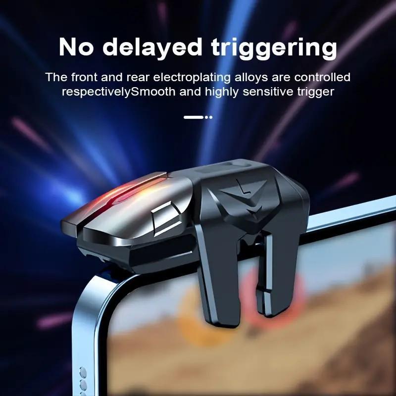 Six Finger Design Phone Game Controller, Finger Trigger Smartphone Game Handle, Mobile Phone Game Accessories, Gaming Items, Game Pad, Portable, Durability