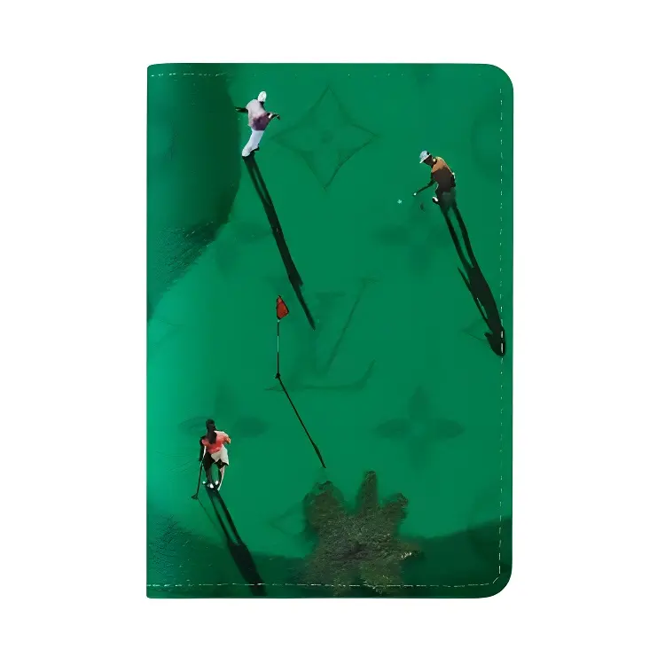 Louis Vuitton Colored Monogram Coated Canvas Card Holder – Unisex Golf Holiday Sport Collection in Green