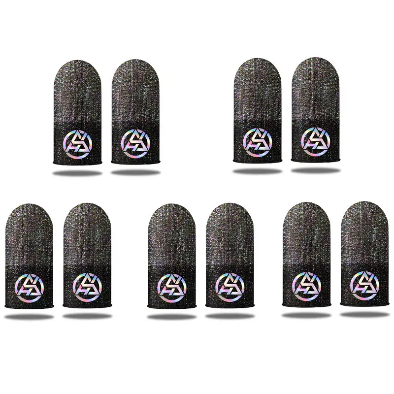 5 Pairs Stylish Effect Fingertip Covers Touch Sensitivity Gaming Thumb Gloves For Professional And Casual Gamer