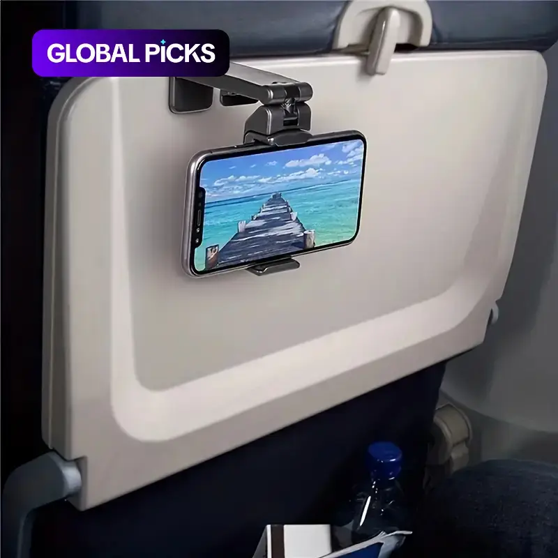 360 Degree Rotatable Phone Holder, 1 Count Universal Multi-angle Adjustable Phone Stand, Phone Accessories for Flying Traveling, Business Trip, Mobile Phone Stand