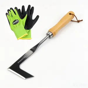 Crack Weeder Crevice Weeding Tool 13.5inch L-shaped Stainless Steel Tool Garden Hand Tool, For Clearing Weeds On Yard, Patio,Driveway