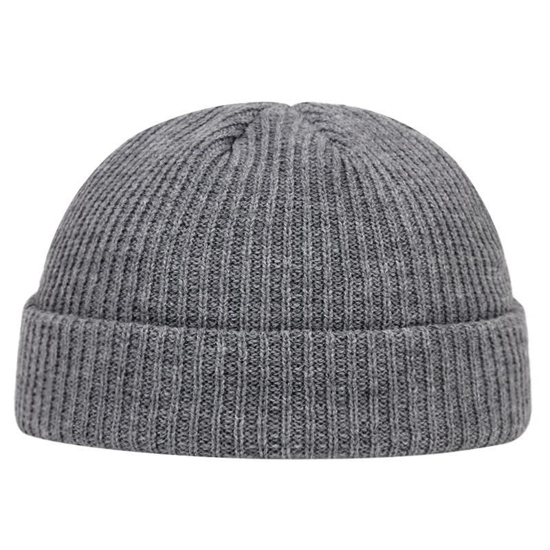 Autumn Winter Melon Cap Men Women Knitted Hat Beanie Skullcap Sailor Caps Cuff Short Brimless Retro Navy Style Hats Casquette