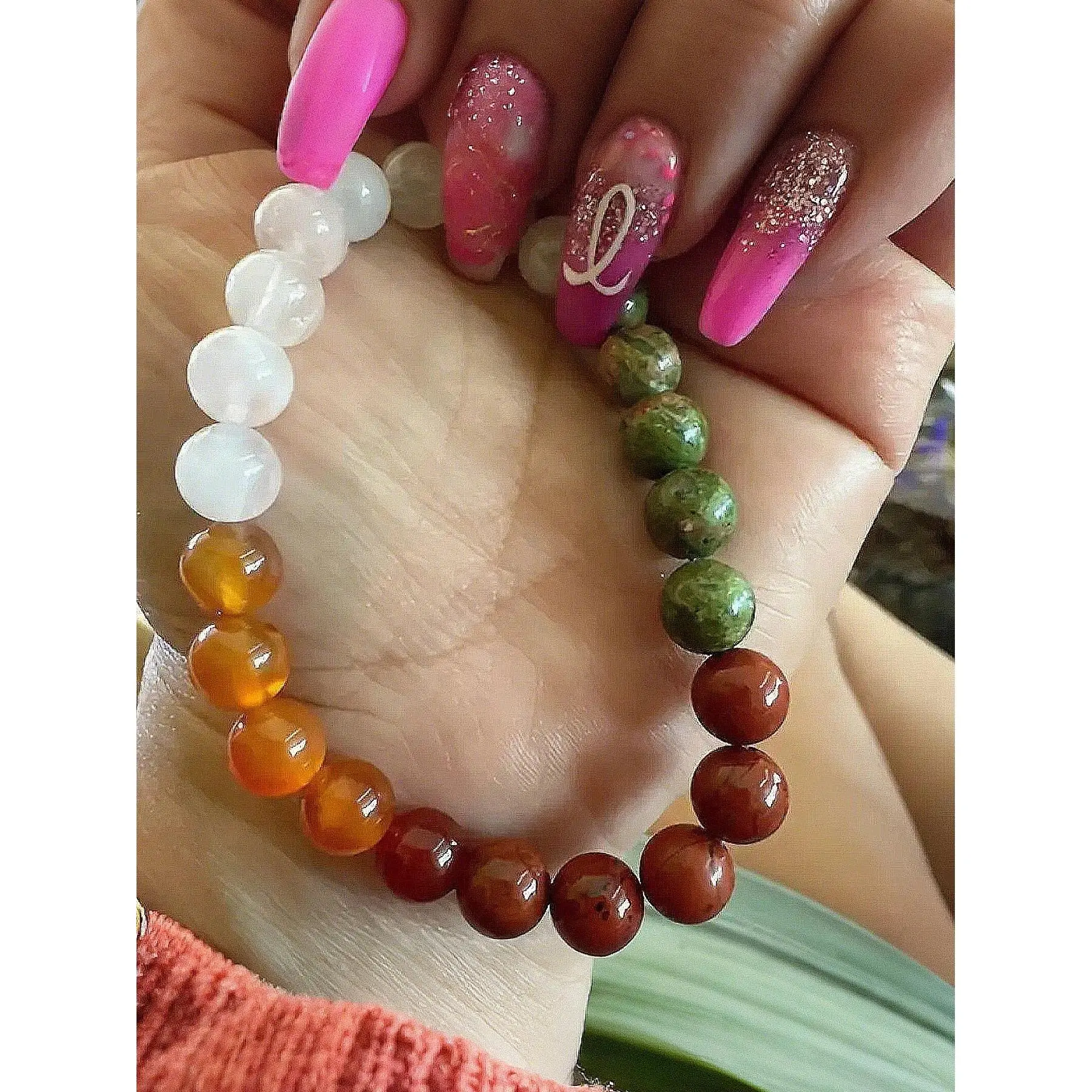Natural Crystal Bracelet for Healthy Pregnancy, Spiritual Jewelry Gift for Pregnant Friends & Wives, Chakra Healing Accessory, Healing Crystal Bead, Beaded Bracelets