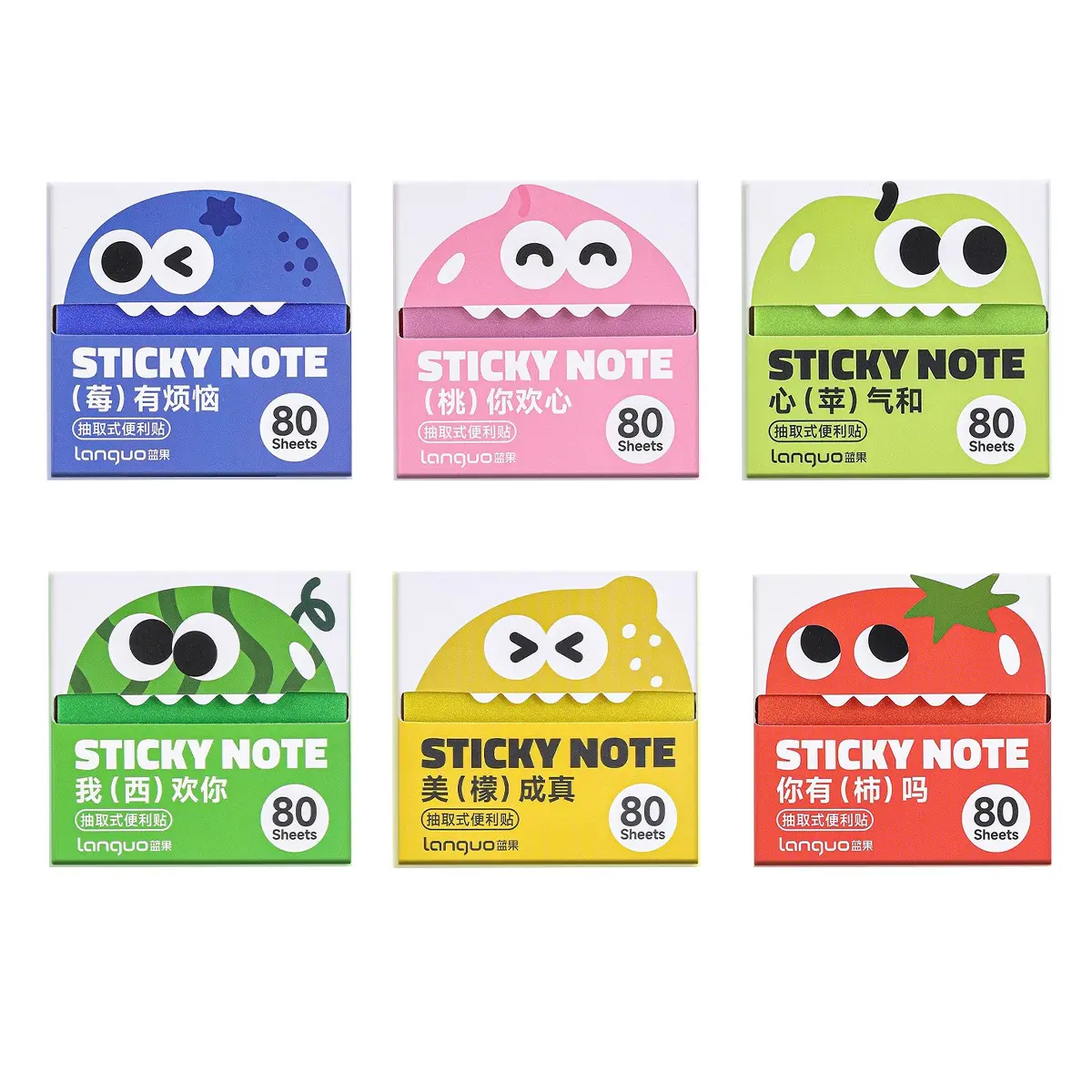 Transparent withdrawable sticky notes (6 boxes, 480 sheets in total) - Office stationery, essential items for back to school shopping, desk accessories, Tidy, strong adhesion, no residue, reusable 50 times per sheet