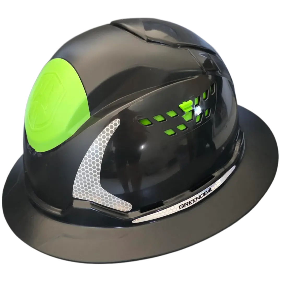 Full Brim Bump Cap with Adjustable Ventilation Vents, 6-Point Ratchet Suspension & Reflective Trim - Safety Hat for Unisex Adults, Outdoor Work & Cycling, Hard Hat, 6-Point Adjuster, Passive Reflector