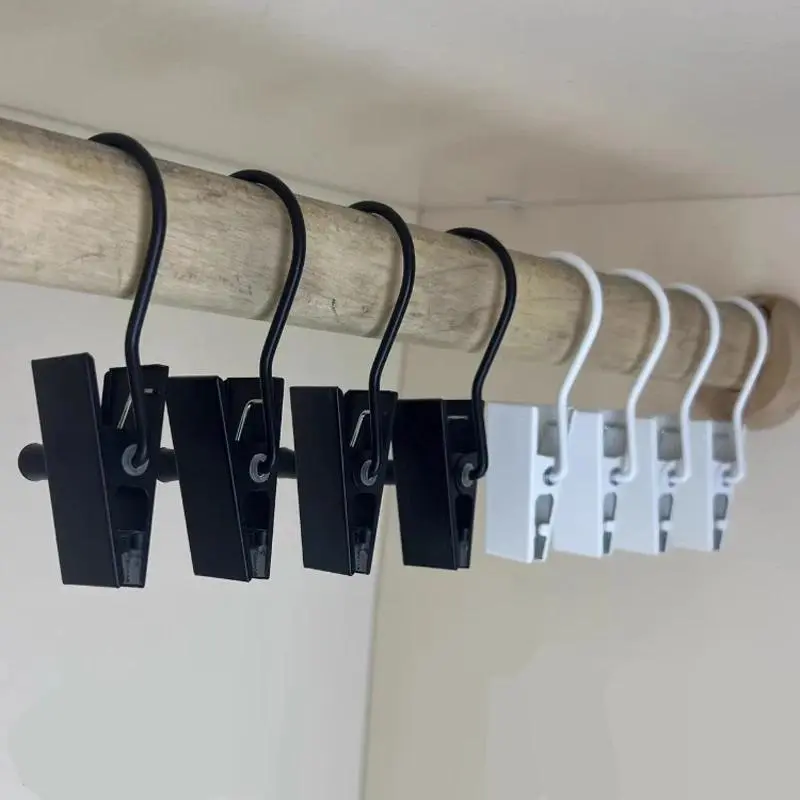Stainless Steel Clothes Pegs (5/10pcs) - Non-Slip Universal Pegs with Hanging Laundry Hook, Wardrobe Hook & Hangers, Compact Closet Space Saver, Portable Home Organizer
