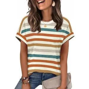 Womens Tops Short Sleeve Shirts Summer Outfits 2026 Spring Dressy Casual Clothes Clothing