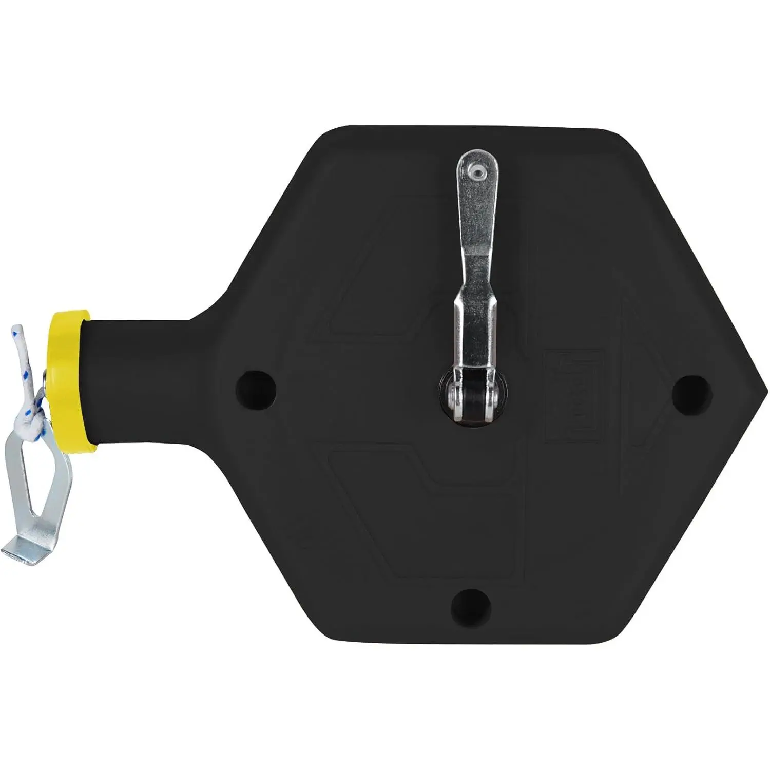 M-D Building Products 00805 ABS Tuff Line™ Contractor Braided Chalk Reel, Heavy Duty, Gravity Assisted Filling, Enhances Line Strength, Precision Marking Tool for Construction Projects (0.06 In.x 100 Ft, Black), Braided Poly/Cotton Line