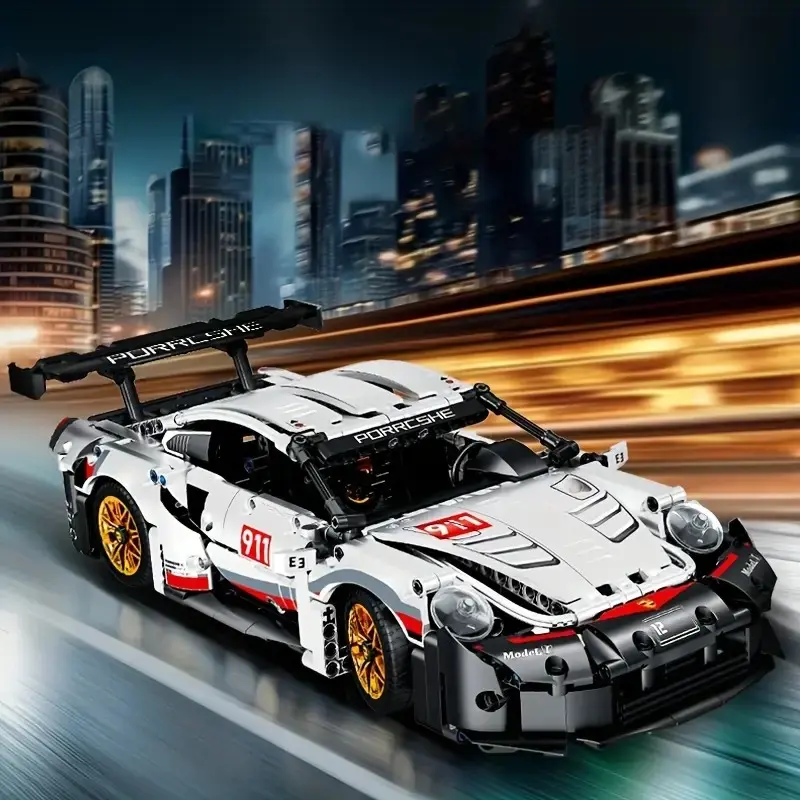 Hot Super Car Model Building Blocks, Subtle Design and Mixed Color Body, 1339 Pieces Abs Plastic Bricks, Perfect Gift for Holidays