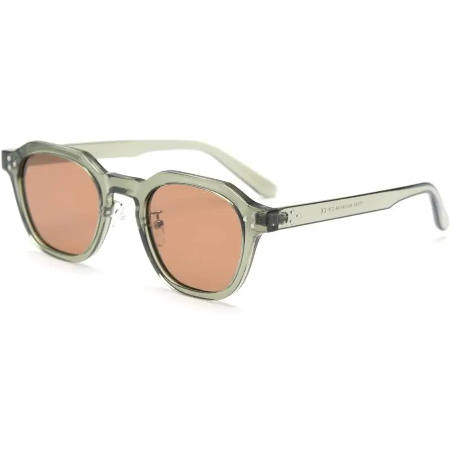TR90 Polarized Sun Glasses for Women Mens Square Polygon Retro  Sunglasses Thick Frame Luxury Eyewear