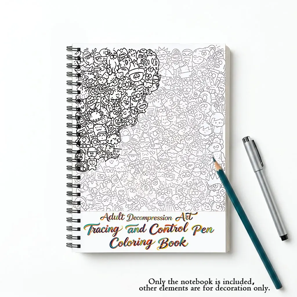 3 in 1 Sketch Drawing Trace and Color Adult Coloring Book for Decompression Art Therapy mindfulness doodle Spiral Bound 30 Sheets Thick Heavy Weight Paper 5.85x8.27 in Gift for Mother Day Father Day Eid Summer Big Sale