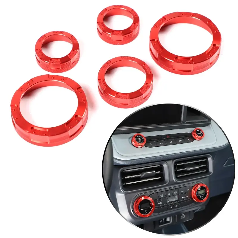 Suitable for 2022-2024 Ford Maverick Maverick air conditioning volume knob aluminum alloy 5-piece set (mech model)