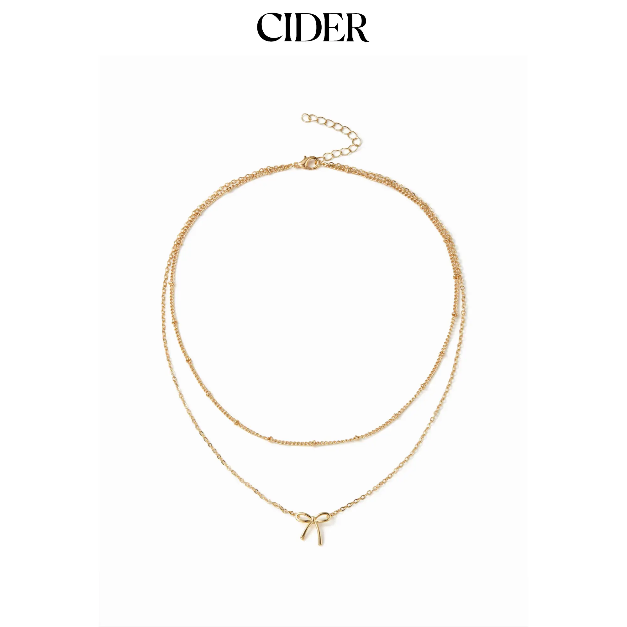 Cider BOWKNOT LAYERED NECKLACE
