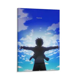 Eren Yeager "Freedom" Quote Poster - Attack on Titan Anime Wall Art, Motivational Manga Print, Aesthetic  Decor for Living  & Bedroom room