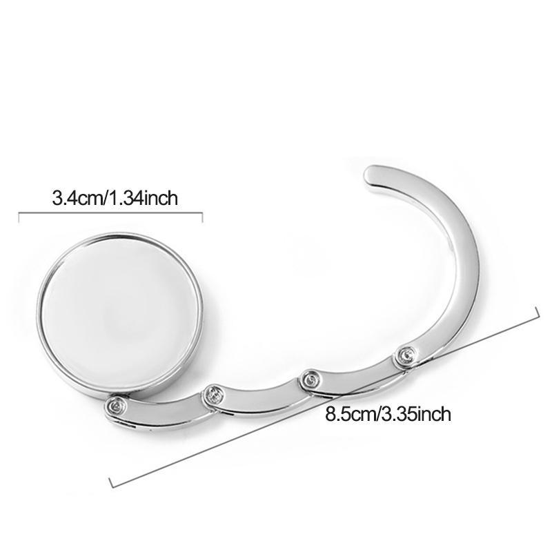 Foldable Purse Hook, 3 Counts Folding Handbag Hanger, Compact Table Hook for Girls and Women, Home Organizer for Bag, Handbag, Purse, Pouch Holder