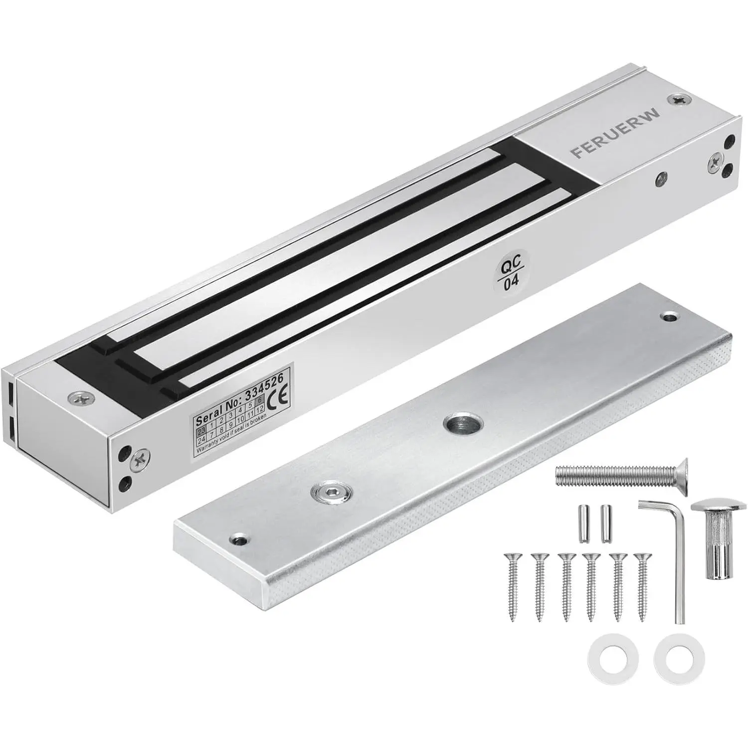 600LBs/280KG Electric  Lock, Electromagnetic Door Lock | Holding Force for Access Control, OutSwinging Door Access Control System, Single Door 12V