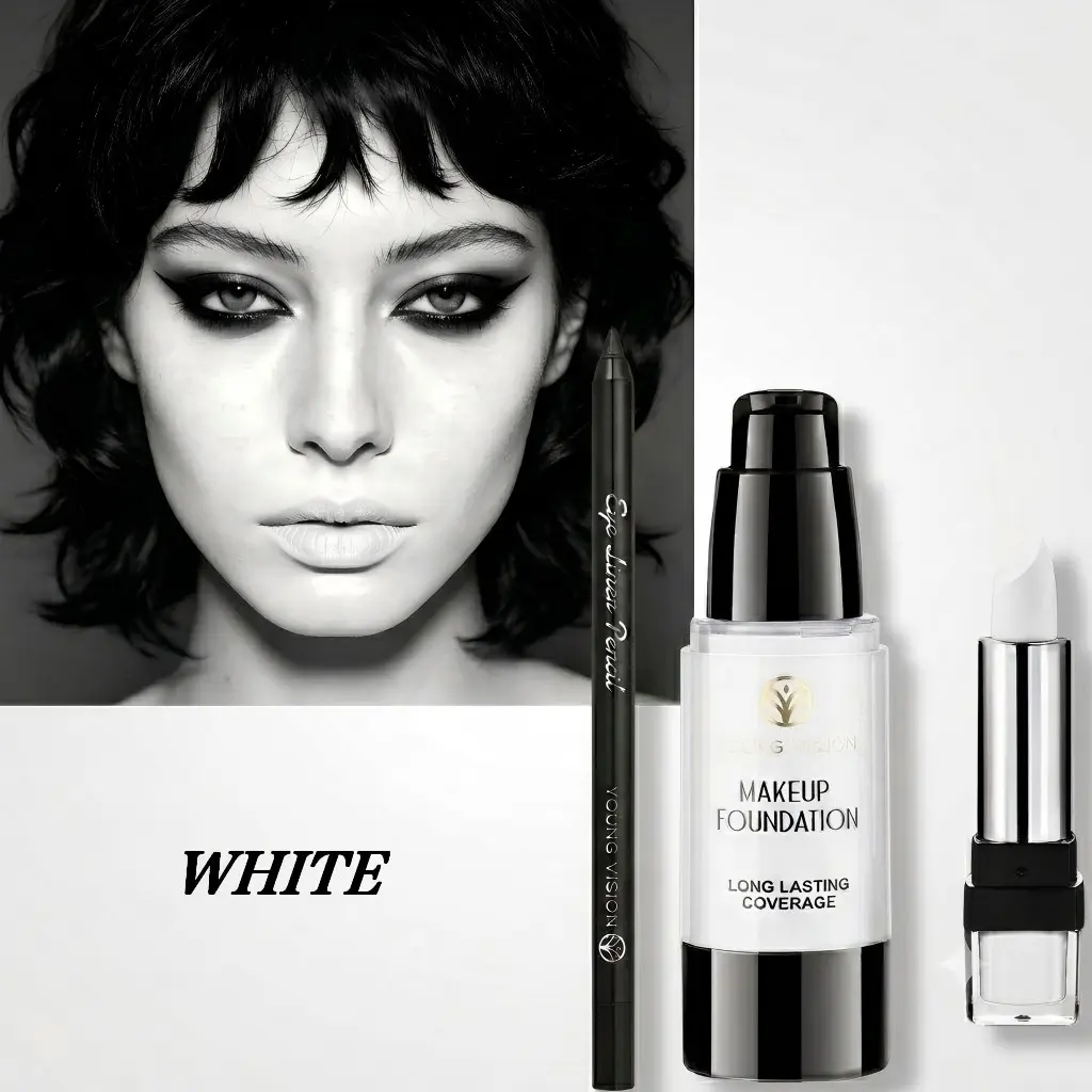 YOUNG VISION Halloween Makeup Set, Foundation, Eyeliner, Matte Lipstick, Gothic Vampire Cosplay, Stage Effect Makeup Kit