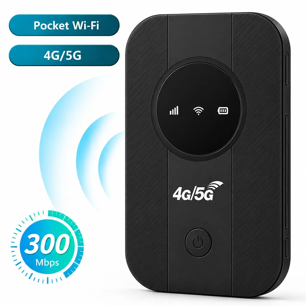 2026 5G Portable WiFi Hotspot,4G LTE Mobile Hotspot Router Travel Router Worldwide Portable,Supports 10 Users at The Same Time,300Mbps High Speed,2100mAh Long-Lasting Battery,White,Americas