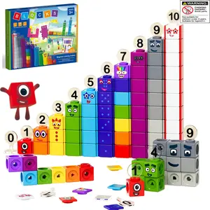 Bestselling Hand2Mind Math Linking Cubes Number Blocks Set, includes 10 Preschool Learning Activities, Digital Enlightenment Building Blocks, Kids Early Educational Toys, Creative Hands-On STEM Toys, Kindergarten Math Teaching Aids