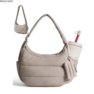 Lightweight Crescent Shoulder Bag for Women – Large Capacity Hobo Dumpling Bag, Casual Underarm Crossbody Bag, Trendy School & Commuter Everyday Handbag
