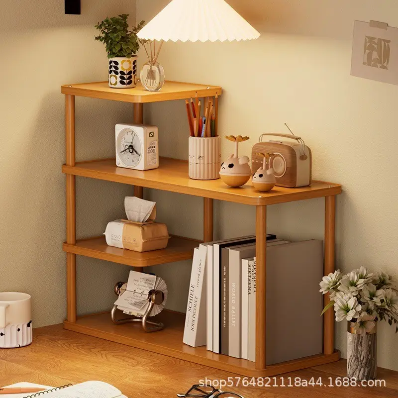 1pc Desktop Organizer Shelf, Multi-Layer Bookshelf Rack for Office Desk, Free Combination Storage, Small Home Desk Top Holder