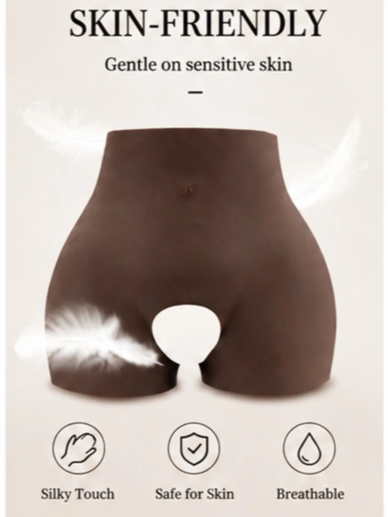 Silicone Butt Lifter Shorts, Thickened Fake Buttocks Open Crotch Design, Unisex Invisible Innerwear, Summer Cool Lifted Buttocks
