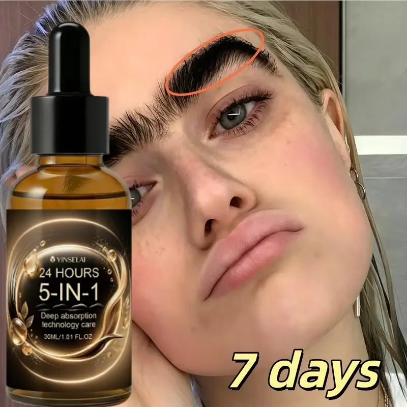 Cold-Pressed Castor Oil Eye & Brow Serum, Strengthens Sparse Brows & Lashes, Gentle Daily Care, Suitable for Sensitive Skin, Dropper