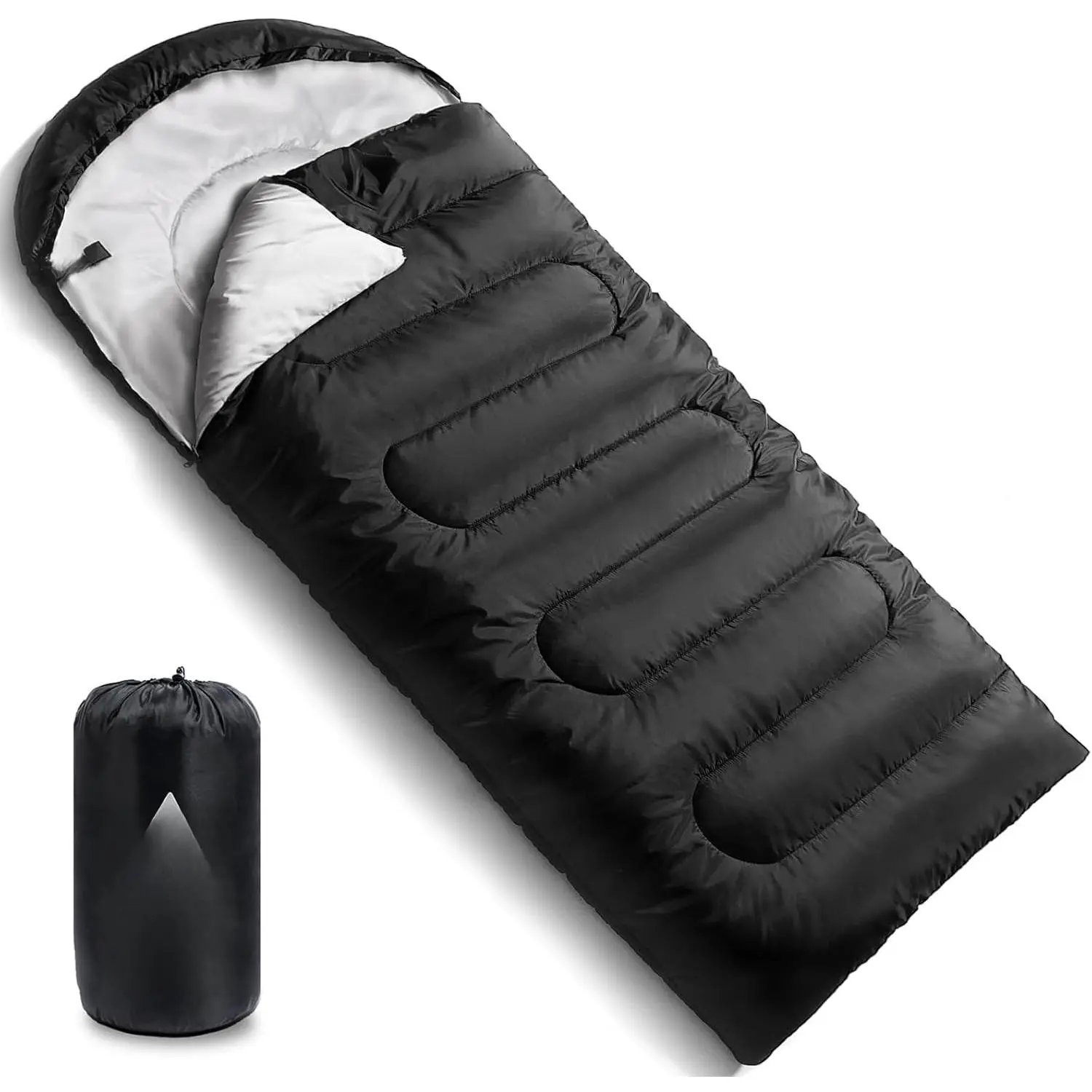 Sleeping Bags for Adults Cold Weather Mens Warm Sleeping Bag for Big and Tall Girls Boys with Compression Sack for 3-4 Season Camping Backpacking Hiking