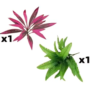 Large Artificial Boston Fern and Dracaena Combo, Faux Greenery Plants, Outdoor Plants, Home Office Garden Decor, Hanging Display, Indoor/outdoor Use, Fake Greenery Plants