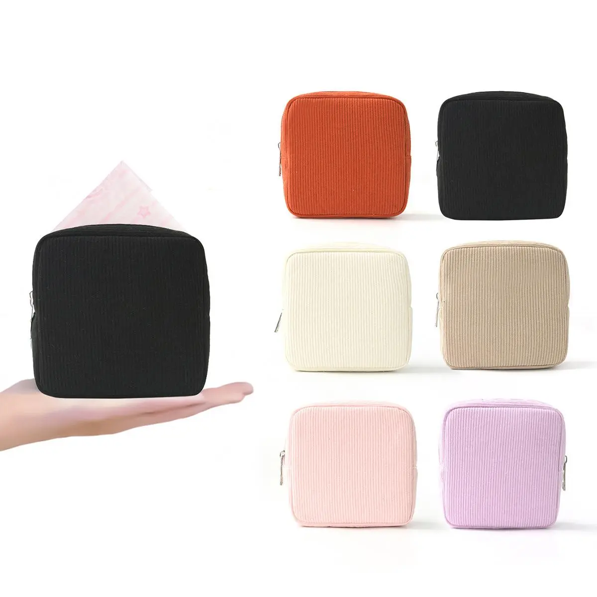 Portable Mini Travel Makeup Bag, Waterproof Zipper Cosmetic Pouch for Women & Men, Small Toiletry Storage Organizer for Purse, Ideal Birthday & Anniversary Gift