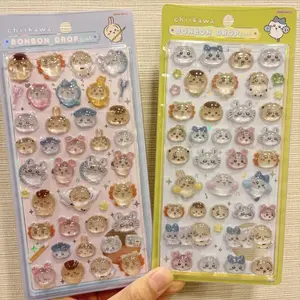 Cute 3D Crystal Sticker Chikawa Usagi Phone Case Decoration Nail DIY Decorative Stickers for Girl Notebook Phone Case Laptop Toy