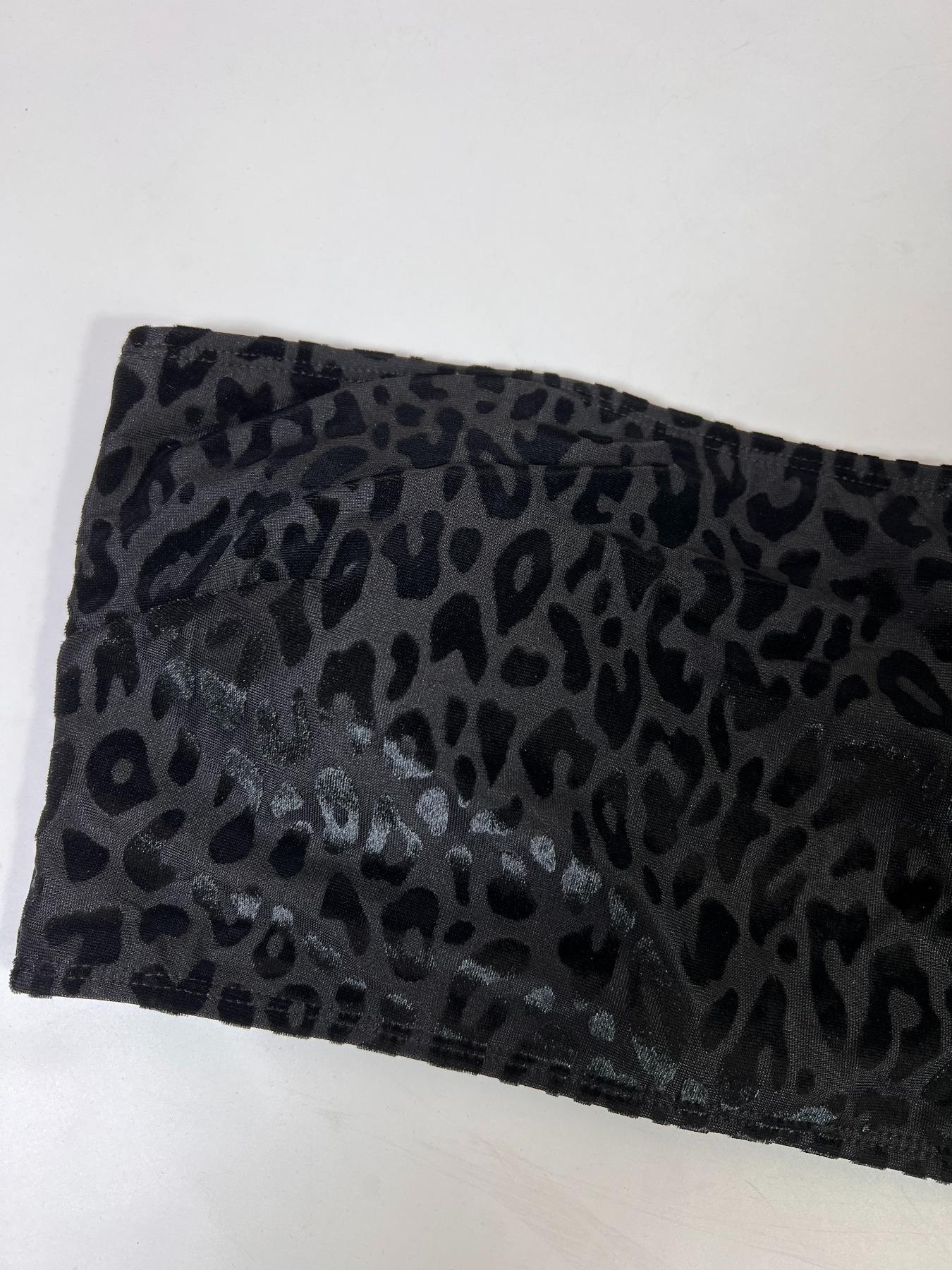 【Plus Size】Two-Piece Set Leopard Print Bikini Set, Casual Strapless Swim Top & High Waist Swim Bottom, Women's Two-piece Swimsuit for Summer Beach Holiday Vacation, High Waisted Swimsuit