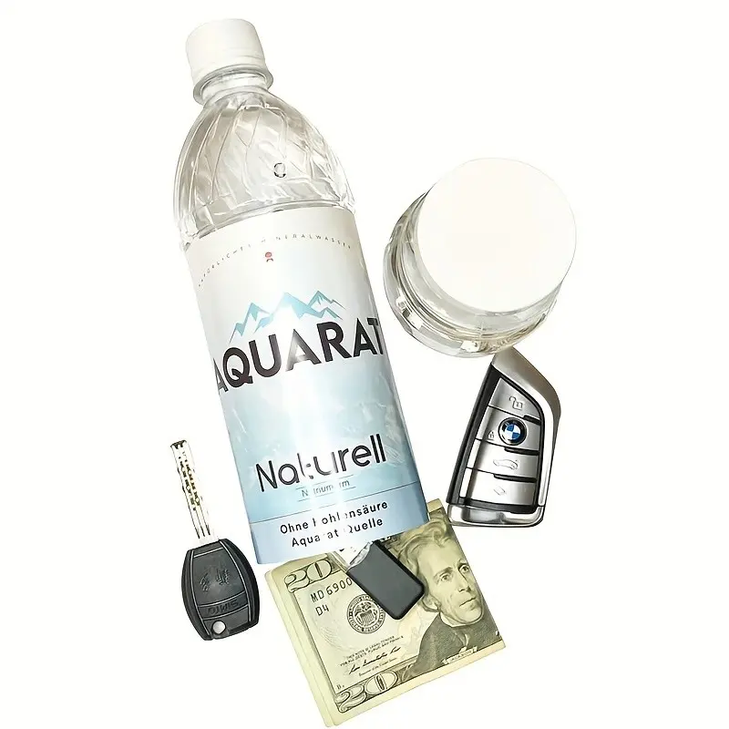 Diversion safe fake Water Bottle with Hidden Compartment, Stores Keys Cash and Valuable Items, Divided Safety Container, Ideal for Travel and Daily Use, Hidden Safebox