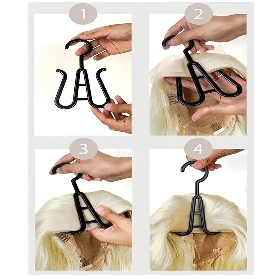 Wig Storage Bag with Hook, 4 Counts Zipper Transparent Dustproof Wig Storage Bag, Hair Extension Hanger, Wig Tool for Dorm & Home Use, Hair Products, Plastic Durable Cover Household Items, Dustproof Design Machine Washable Cover, Home Care Supplies