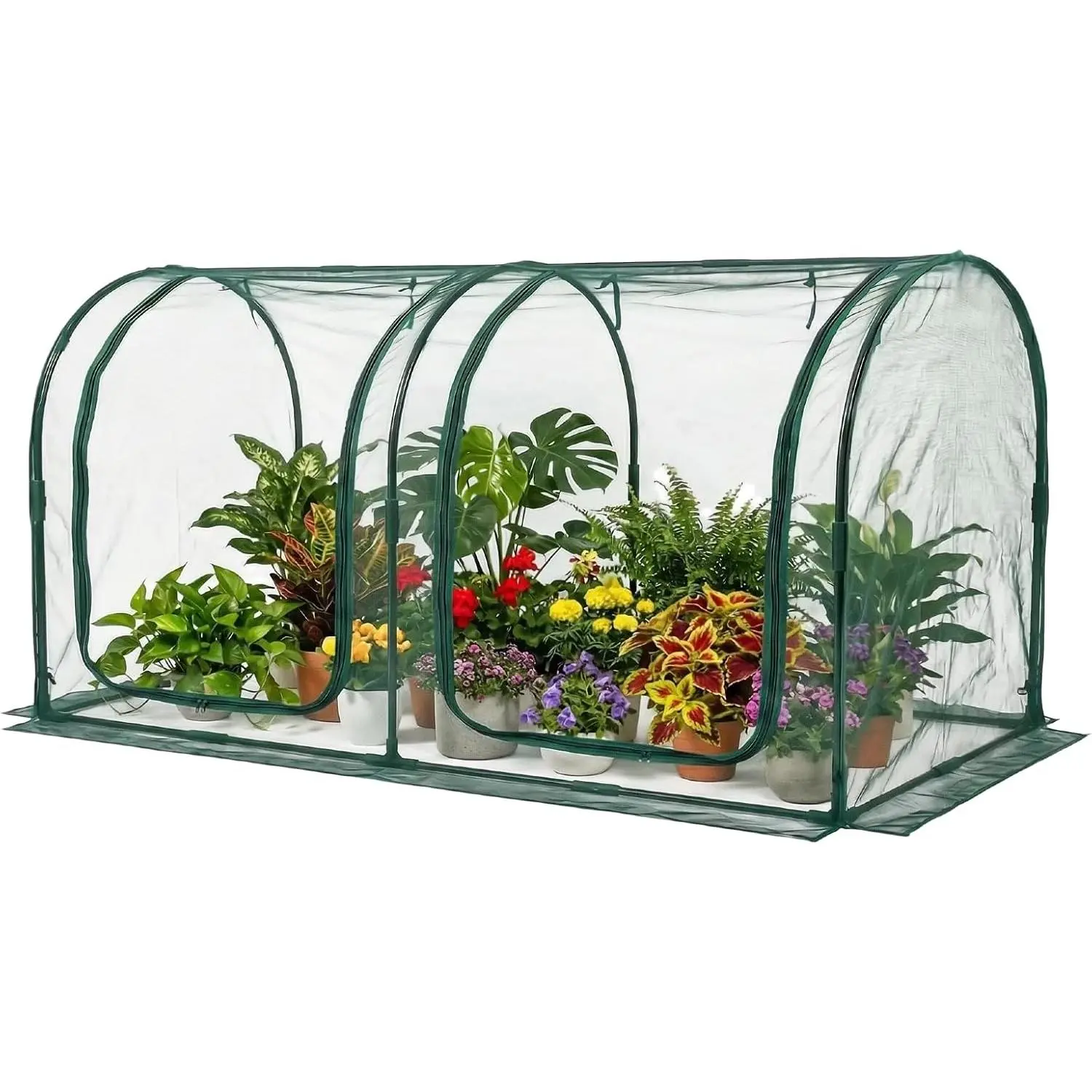 Crop Cage for Garden,98"x49"x49" Tunnel Plant Netting Cover with Zipper,Garden Bed Cover for Protection for Vegetables Fruits,Garden Cage for Plant and Animal