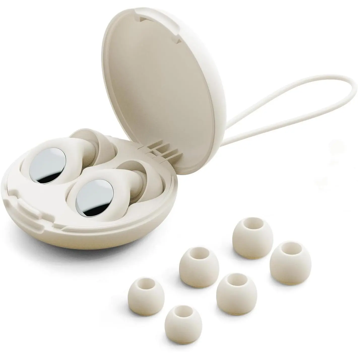 Noise Cancelling Ear Plugs for Sleeping - 30dB Reusable Silicone Earplugs with 8 Ear Tips & Case, Soft Cozy Hearing Protection for Sleep, Concerts, Work, Travel & Focus