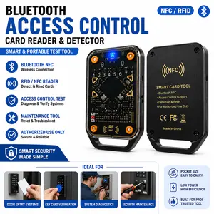 Bluetooth Access Control Card Reader & Detector Device, Portable RFID/NFC Access System Tester, Smart Security Diagnostics & Maintenance Tool for Door Entry Systems, Key Card Verification, Authorized Access Testing Equipment # SummerVibes